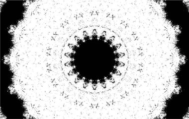 Kaleydoskopik desenli siyah ve beyaz süs arkaplanı