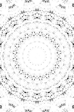 Siyah ve beyaz süslemeli arka plan. Mandala deseni.