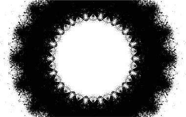 Kaleydoskopik desenli siyah ve beyaz süs arkaplanı