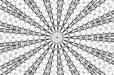Siyah ve beyaz süslemeli arka plan. Mandala deseni.
