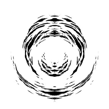 siyah ve beyaz yuvarlak soyut grunge yaratıcı desen
