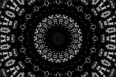 Siyah ve beyaz süslemeli arka plan. Mandala deseni.