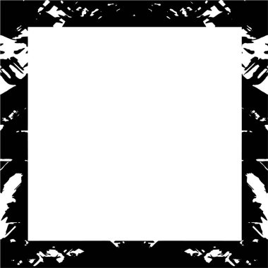 Soyut grunge çerçeve. Siyah ve beyaz arkaplan şablonu.