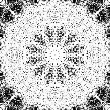 Siyah ve beyaz süslemeli arka plan. Mandala deseni.
