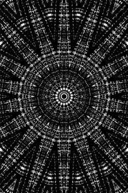 Siyah ve beyaz süslemeli arka plan. Mandala deseni.