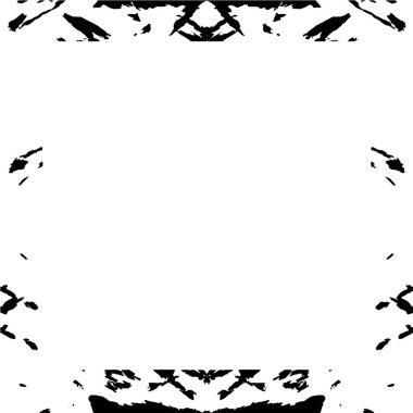 Soyut grunge çerçeve. Siyah ve beyaz arkaplan şablonu.