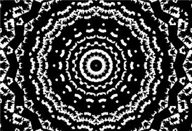 Siyah ve beyaz süslemeli arka plan. Mandala deseni.
