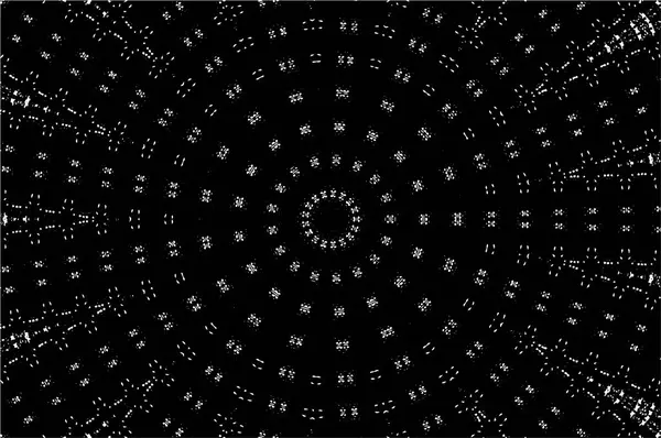 Black White Decorative Background Kaleidoscopic Pattern — Stock Vector