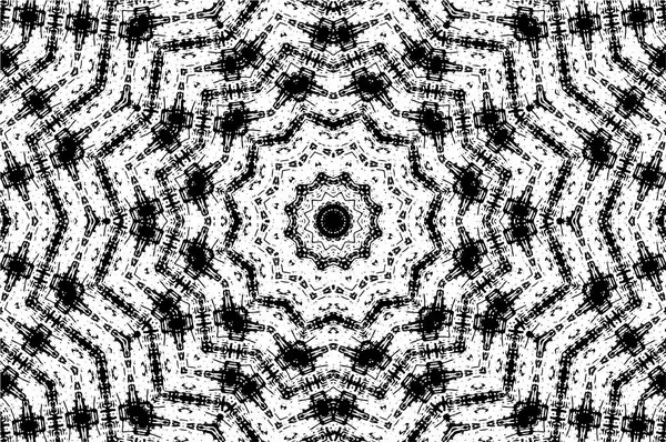Fond Décoratif Noir Blanc Avec Motif Kaléidoscopique — Image vectorielle