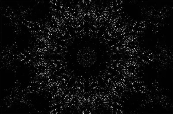 Süslü kaleydoskopik siyah beyaz arkaplan 