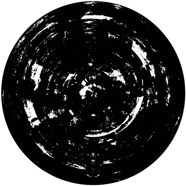 Чорно Білий Круглий Штамп Гранжевий Фон — стоковий вектор