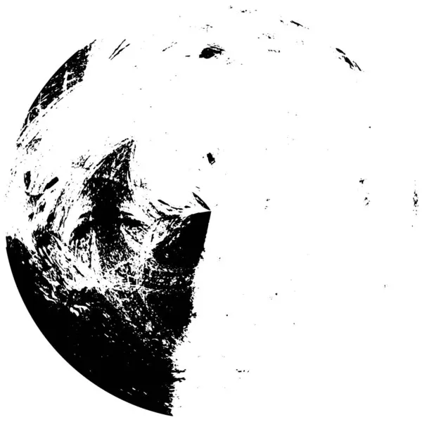 Monochrom Abstrakte Runde Stempel Grunge Hintergrund — Stockvektor