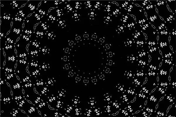 Fondo Ornamental Blanco Negro Patrón Mandala — Archivo Imágenes Vectoriales