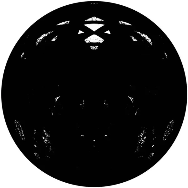 Fundal Monocrom Abstract Rotund Ștampila Grunge Fundal — Vector de stoc