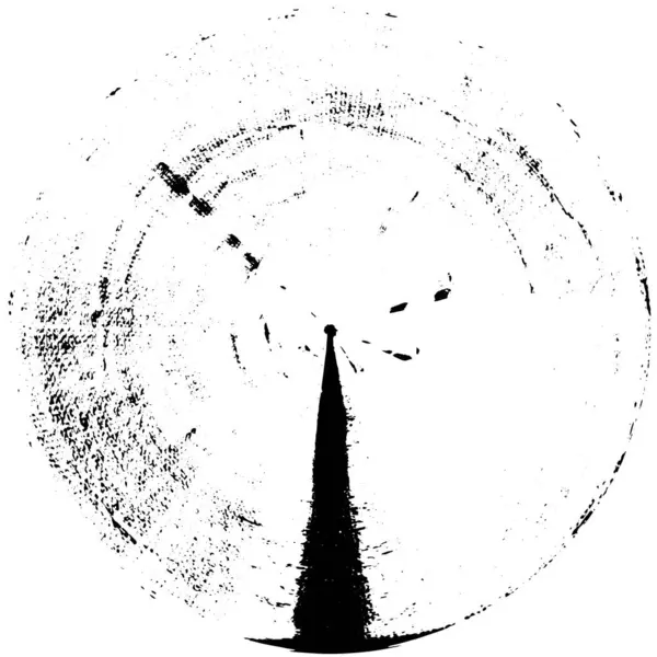 Чорно Білий Круглий Абстрактний Гранжевий Творчий Візерунок — стоковий вектор