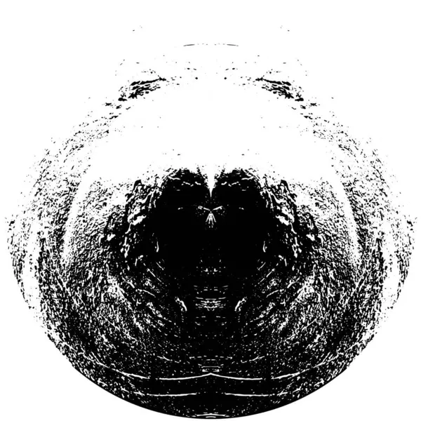黑白相间的圆形抽象发牢骚的创作模式 — 图库矢量图片