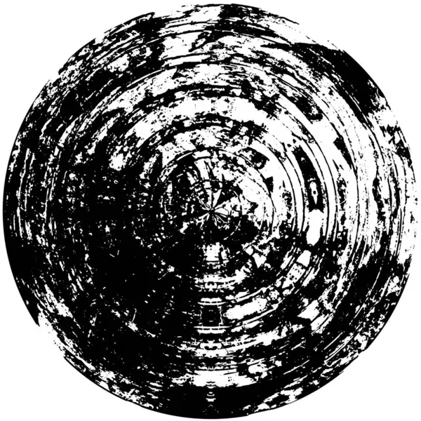 Чорно Білий Круглий Абстрактний Гранжевий Творчий Візерунок — стоковий вектор