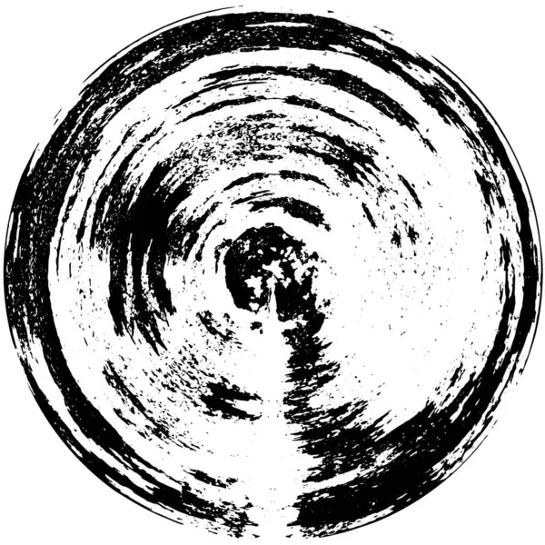 Schwarz Weiße Runde Abstrakte Grunge Muster — Stockvektor