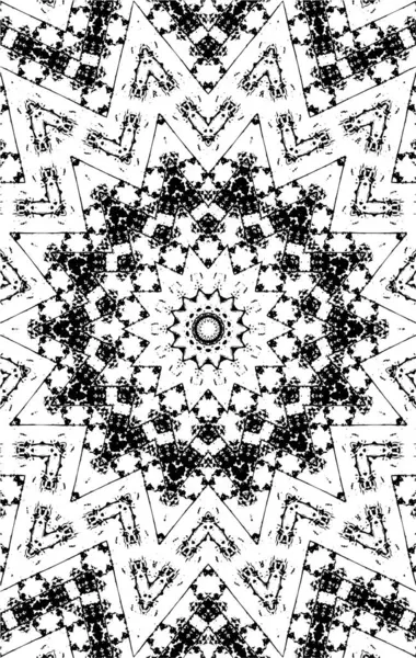 Ornamental Background Black White Mandala Pattern — Stock Vector