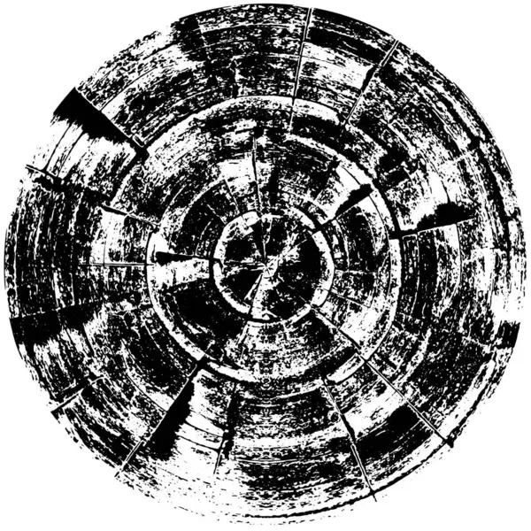 Чорно Білий Круглої Форми Абстрактний Гранжевий Творчий Візерунок — стоковий вектор