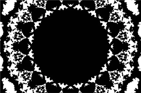 Siyah ve beyaz süslemeli arka plan. Mandala deseni.