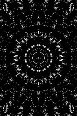 Siyah ve beyaz süslemeli arka plan. Mandala deseni.