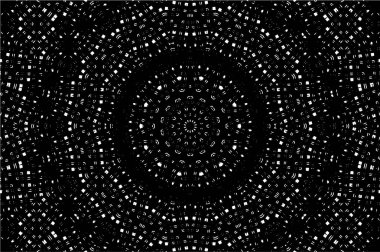 Süslü arka plan, siyah beyaz. Mandala deseni.