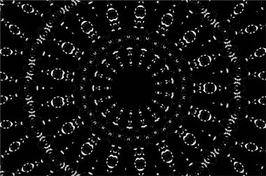Siyah ve beyaz süslemeli arka plan. Mandala deseni.