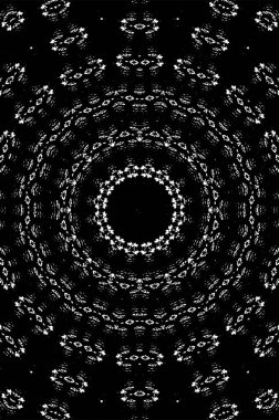 Siyah ve beyaz süslemeli arka plan. Mandala deseni.