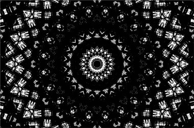 Siyah ve beyaz süslemeli arka plan. Mandala deseni.