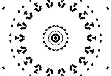 Siyah ve beyaz süslemeli arka plan. Mandala deseni.