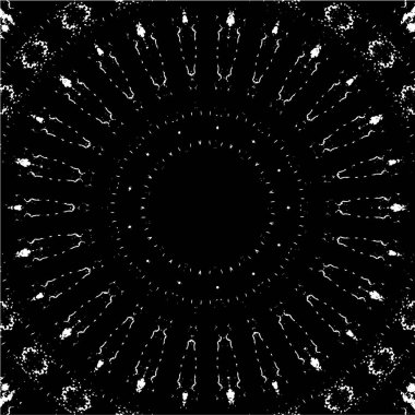 Süslü arka plan, siyah beyaz. Mandala deseni.