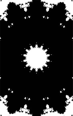 Siyah ve beyaz süslemeli arka plan. Mandala deseni.