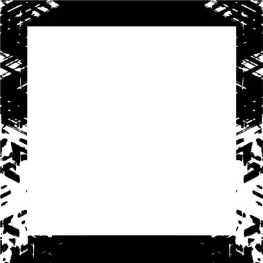 Beyaz kopyalama alanı olan Grunge kenar çerçevesi. 