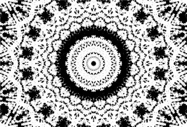 Siyah ve beyaz süslemeli arka plan. Mandala deseni.