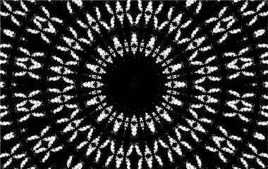 Kaleydoskopik desenli siyah ve beyaz süs arkaplanı