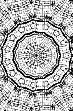 Siyah ve beyaz süslemeli arka plan. Mandala deseni.