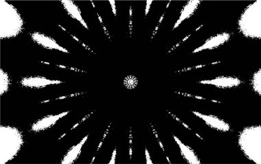 Kaleydoskopik desenli siyah ve beyaz süs arkaplanı