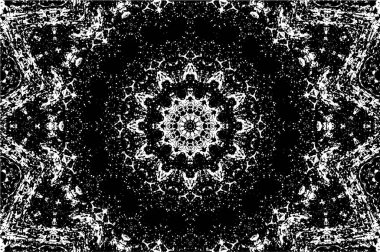 Siyah ve beyaz süslemeli arka plan. Mandala deseni.