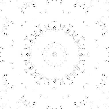 Siyah ve beyaz süslemeli arka plan. Mandala deseni.