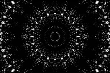 Siyah ve beyaz süslemeli arka plan. Mandala deseni.