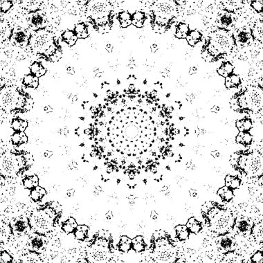 Siyah ve beyaz süslemeli arka plan. Mandala deseni.