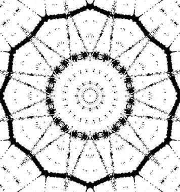 Siyah ve beyaz süslemeli arka plan. Mandala deseni.