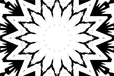 Siyah ve beyaz süslemeli arka plan. Mandala deseni.