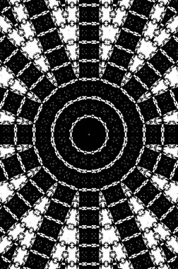 Siyah ve beyaz süslemeli arka plan. Mandala deseni.