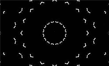 Kaleydoskopik desenli siyah ve beyaz süs arkaplanı