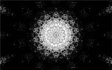 Kaleydoskopik desenli siyah ve beyaz süs arkaplanı