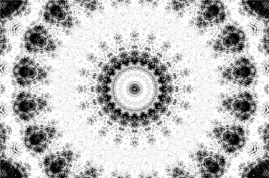 Siyah ve beyaz süslemeli arka plan. Mandala deseni.
