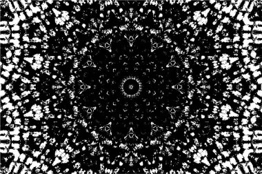 Kaleydoskopik desenli siyah ve beyaz süs arkaplanı