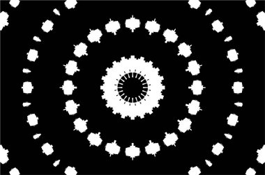 Siyah ve beyaz süslemeli arka plan. Mandala deseni.